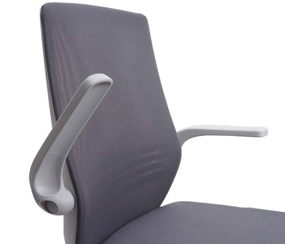 SIHOO Moderne ergonomische bureaustoel, bureaustoel, ademend, taillesteun, hefbare armleuning ~ grijs