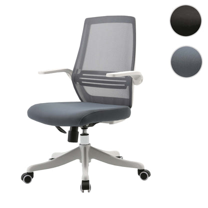 Moderne bureaustoel MCW-J88, bureaustoel, ergonomisch ademend, taillesteun, hefbare armleuning ~ grijs