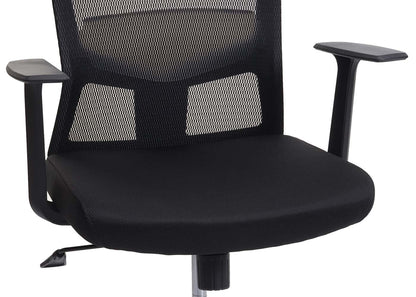 SIHOO bureaustoel bureaustoel, ergonomische S-vormige rugleuning, ademende verstelbare taillesteun ~ zwart