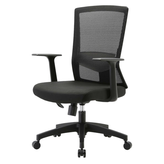 SIHOO bureaustoel bureaustoel, ergonomische S-vormige rugleuning, ademende verstelbare taillesteun ~ zwart