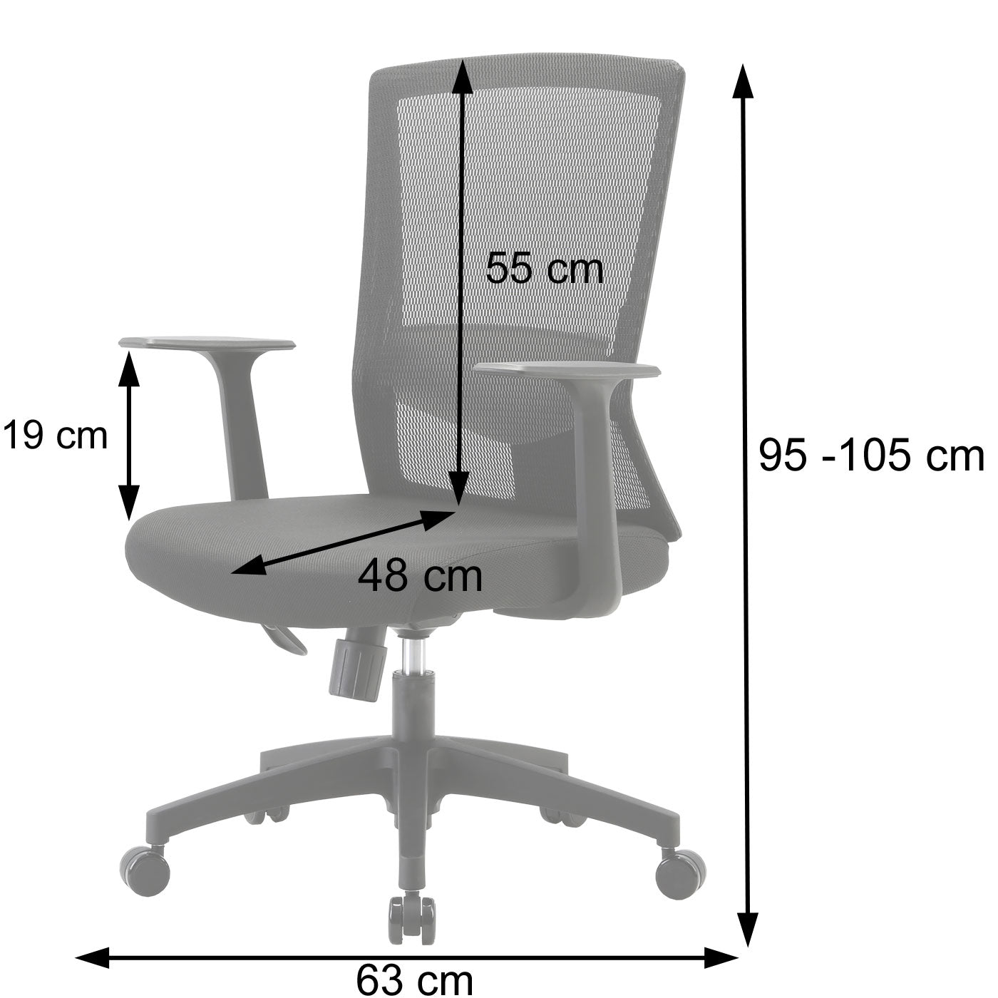 SIHOO bureaustoel bureaustoel, ergonomische S-vormige rugleuning, ademende verstelbare taillesteun ~ grijs
