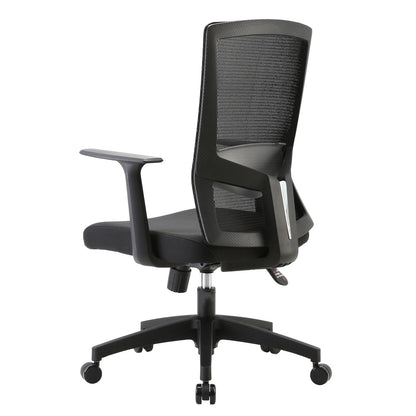 Bureaustoel MCW-J90, bureaustoel, ergonomische S-vormige rugleuning, verstelbare taillesteun ~ zwart