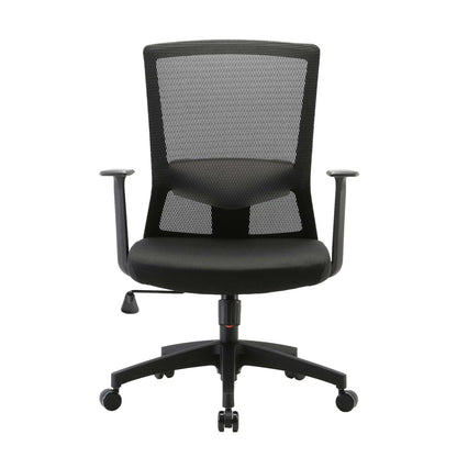 SIHOO bureaustoel bureaustoel, ergonomische S-vormige rugleuning, ademende verstelbare taillesteun ~ zwart