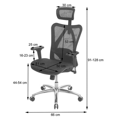 Bureaustoel MCW-J87, bureaustoel, ergonomisch verstelbare armleuning, 150kg belastbaar ~ grijze bekleding, zwart frame