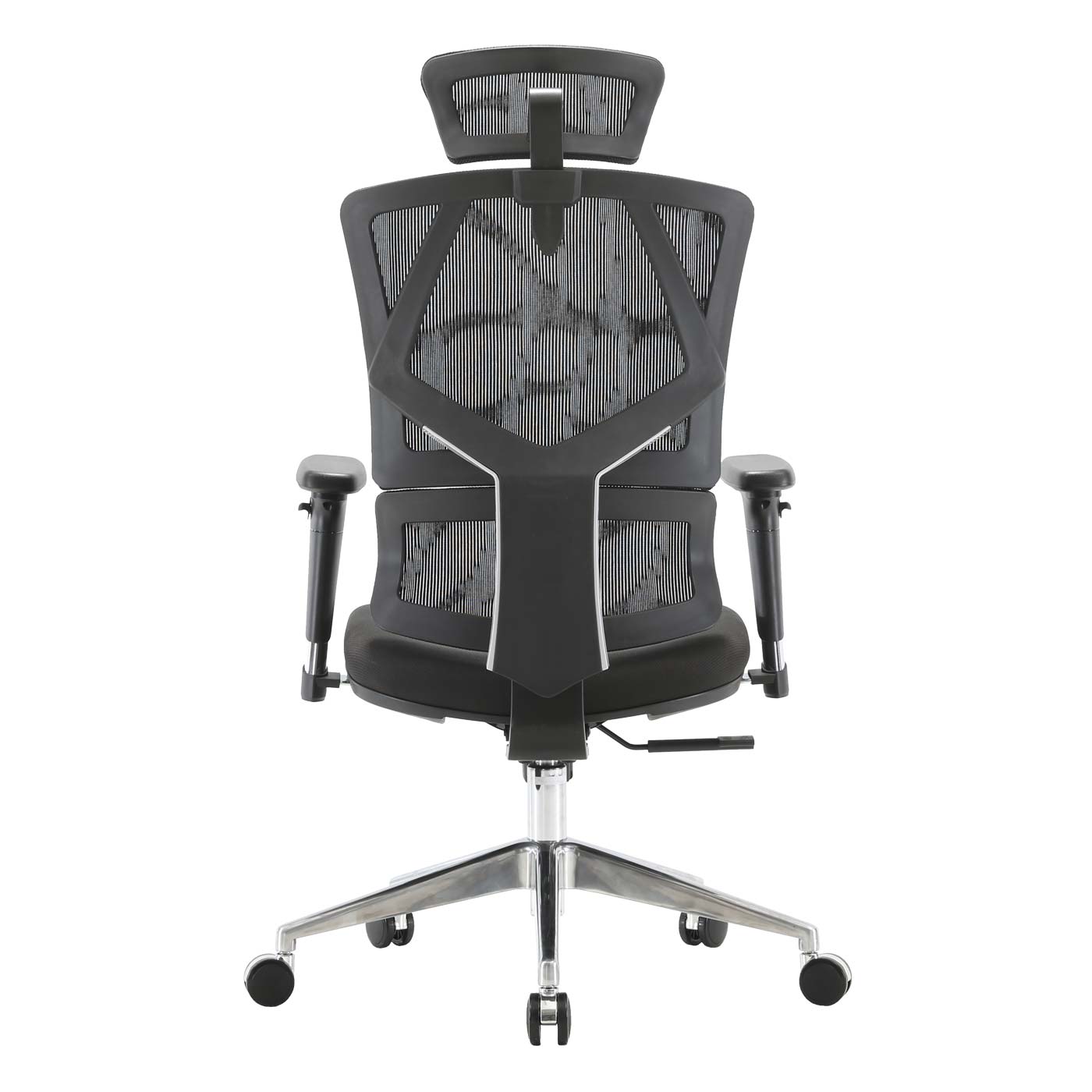 SIHOO bureaustoel bureaustoel ergonomisch, lendensteun hoge rugleuning 3D armleuningen ~ zwart gestoffeerd