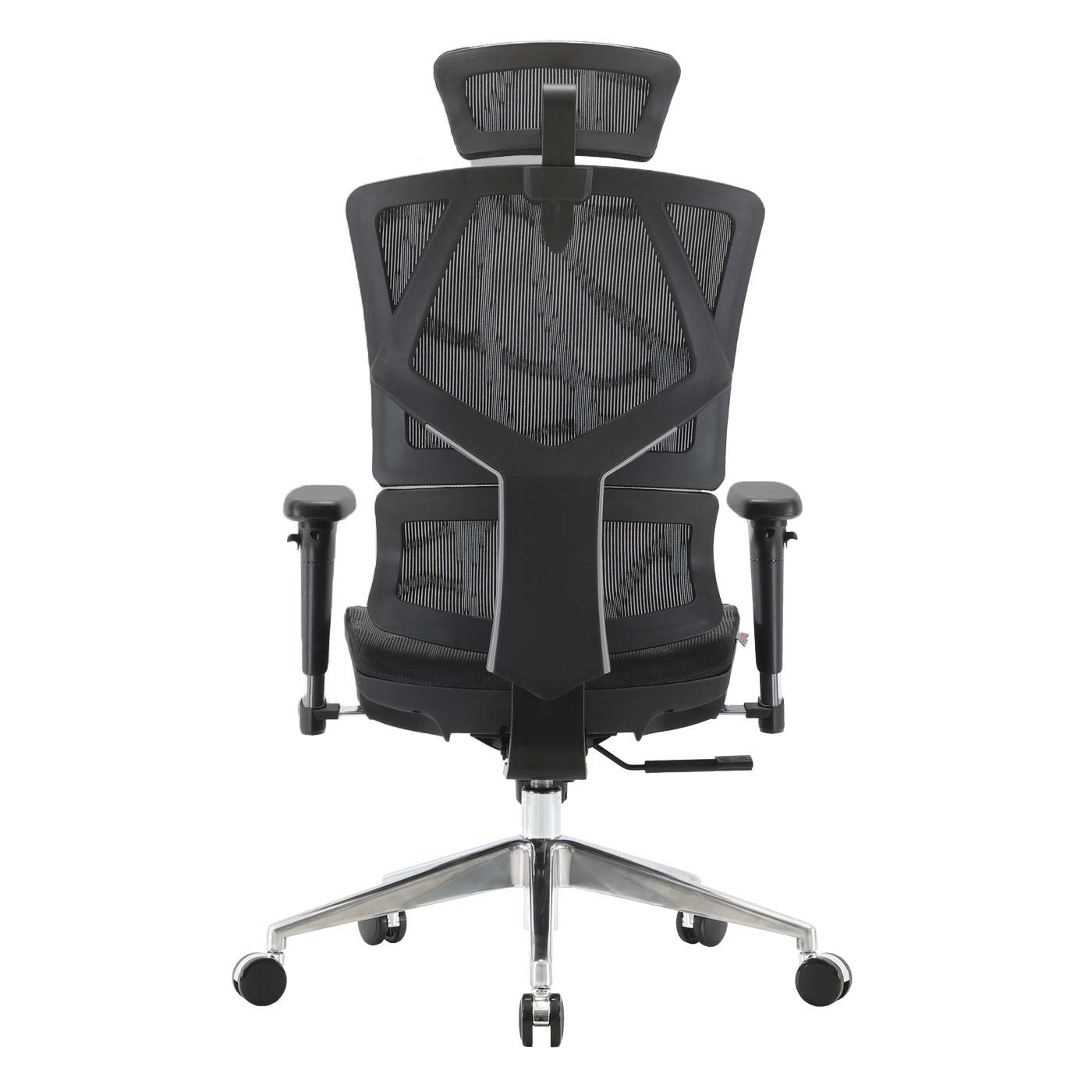 SIHOO bureaustoel bureaustoel ergonomisch, lendensteun hoge rugleuning 3D armleuningen ~ mesh zwart