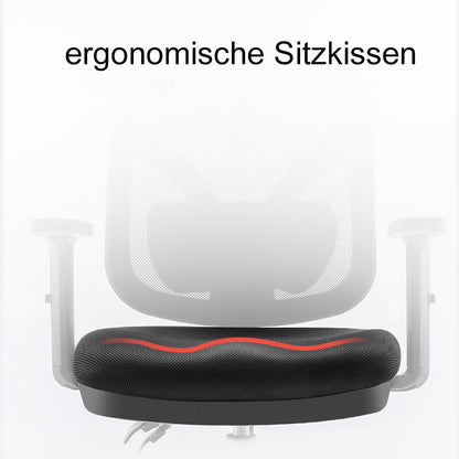 SIHOO bureaustoel bureaustoel, ergonomisch, verstelbare lendensteun en armleuning ~ grijs