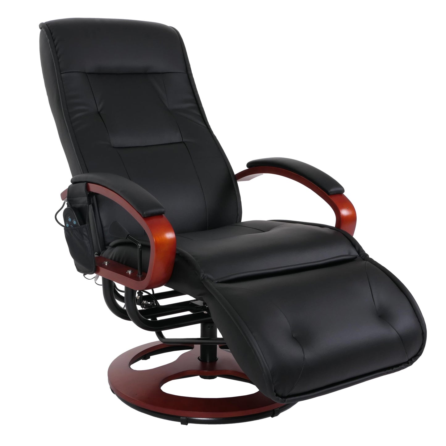 ARLES II relaxfauteuil, massagefauteuil, MET massage ~ kunstleer, zwart