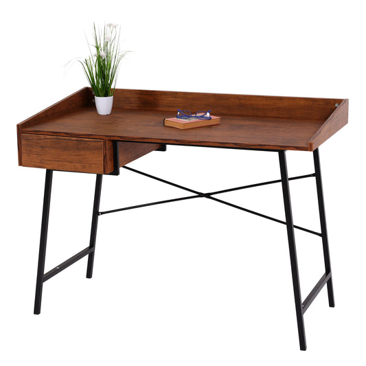 Nachtkastje MCW-J97, kaptafel, opbergtafel, lade 3D structuur 98x114x60cm MVG-gecertificeerd ~ bruin