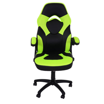Bureaustoel MCW-K13, draaistoel gamestoel, ergonomisch, verstelbare armleuning, kunstleer ~ zwart-groen