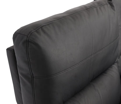 2-zits bioscoopfauteuil MCW-K17, relaxfauteuil TV fauteuil bank, Nosag vering bekerhouder compartiment ~ kunstleder zwart