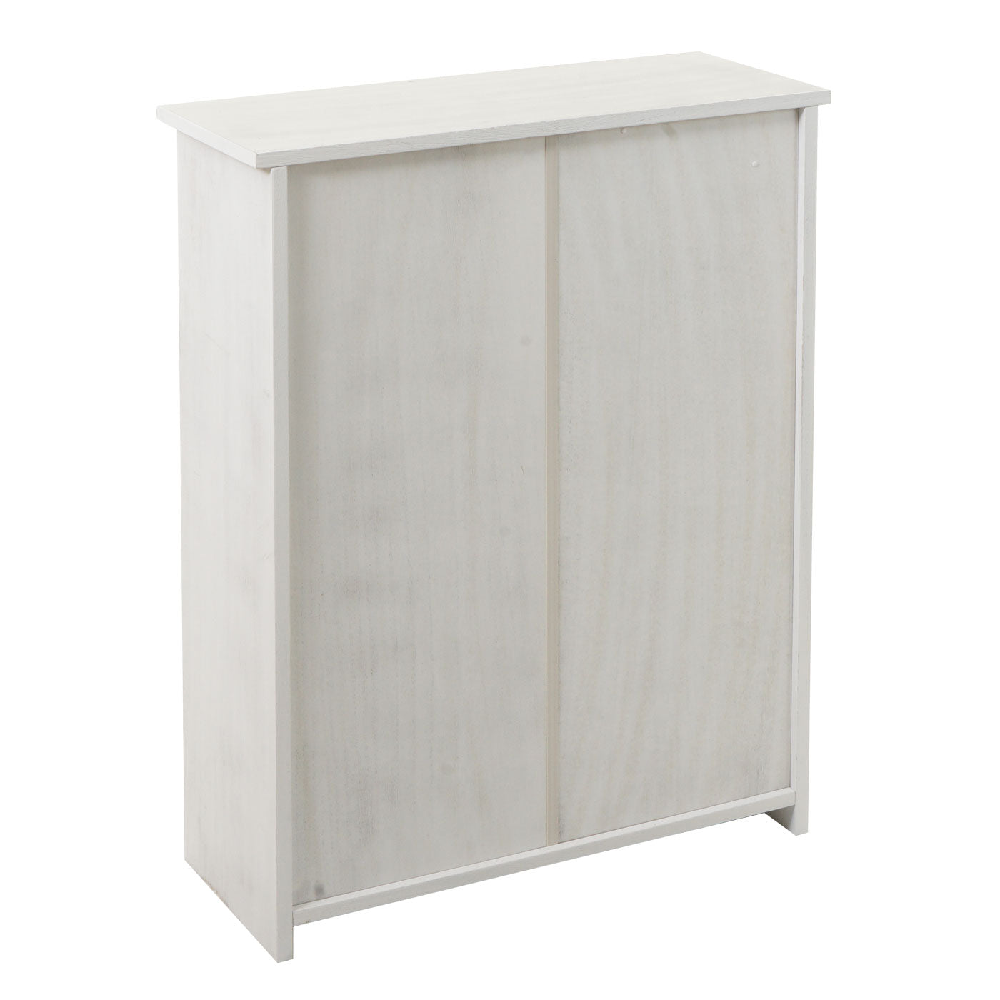 Schoenenkantelaar MCW-K45, schoenenkast schoenenrek, 81x60x25cm 2 kleppen, MDF gemaakt van Paulownia ~ shabby white