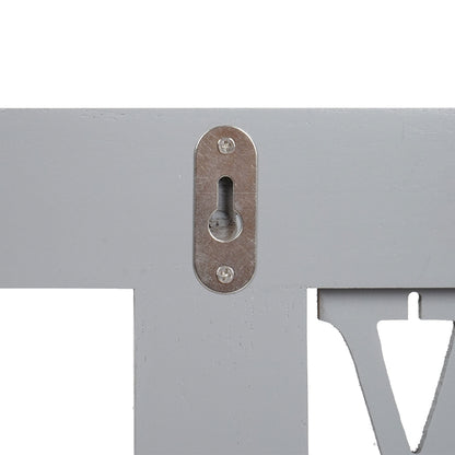 2-delige wandkapstokset MCW-C60 Home+Family kapstokpaneel, shabby look vintage ~ grijs-blauw