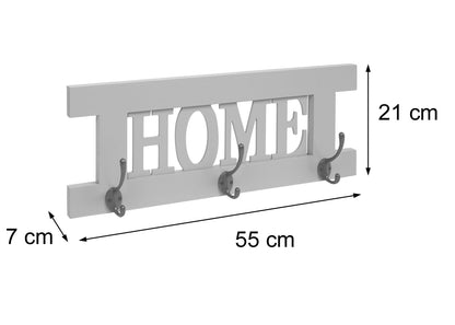 2-delige wandkapstokset MCW-C60 Home+Family kapstokpaneel, shabby look vintage ~ bruin, shabby