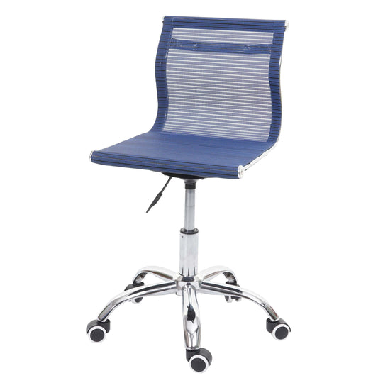 Bureaustoel MCW-K53, bureaustoel bureaustoel computerstoel, netbespanning stof/textiel ~ blauw