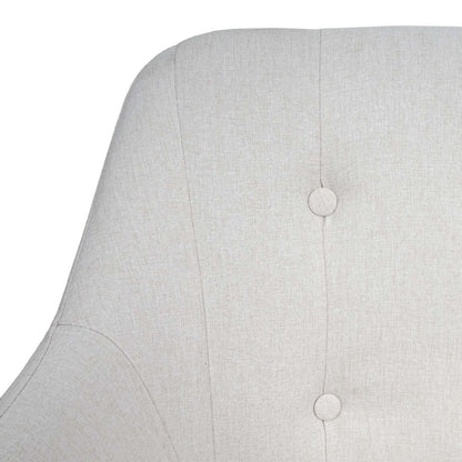 Bureaustoel MCW-K54, bureaustoel bureaustoel fauteuil stoel, stof/textiel met armleuningen ~ crème