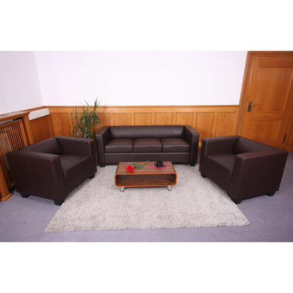 3-1-1 Bankstel Bankstel Loungebank Lille ~ kunstleer, koffie