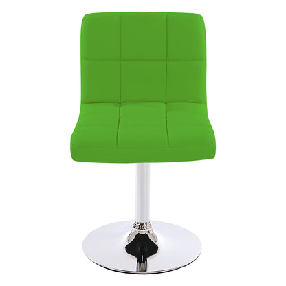 Set van 2 eetkamerstoelen Bureaustoel Stoel Kavala kunstleer chroom ~ groen