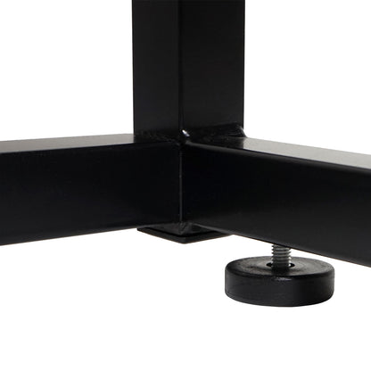 Hoekbureau MCW-K66, computerwerktafel, MVG-gecertificeerd 76x125x125cm, MDF metaal ~ natuurlijke kleur