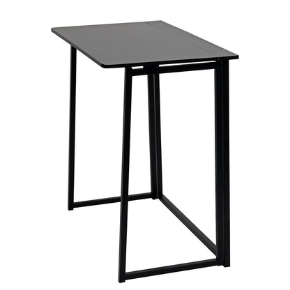 Bureau MCW-K67 opvouwbaar, consoletafel opvouwbare laptoptafel opbergtafel, 80x45cm, metaal MDF ~ zwart