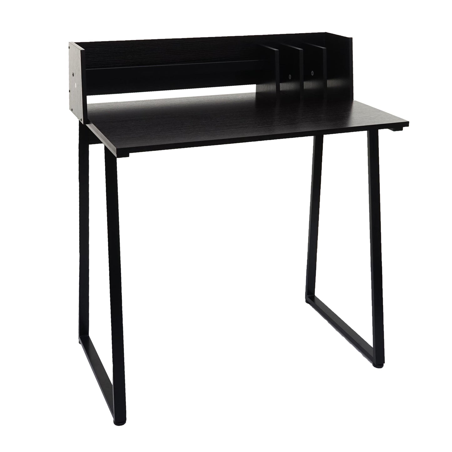 Bureau MCW-K69, laptop bureau bureau, 82x51cm 3D structuur, metaal MDF ~ zwart