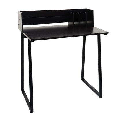 Bureau MCW-K69, laptop bureau bureau, 82x51cm 3D structuur, metaal MDF ~ zwart