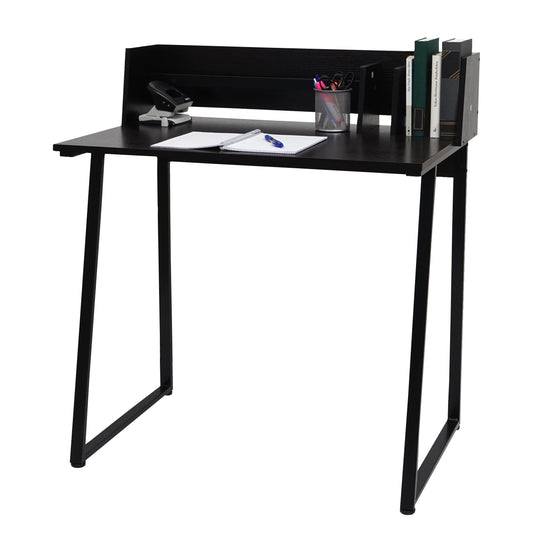 Bureau MCW-K69, laptop bureau bureau, 82x51cm 3D structuur, metaal MDF ~ zwart