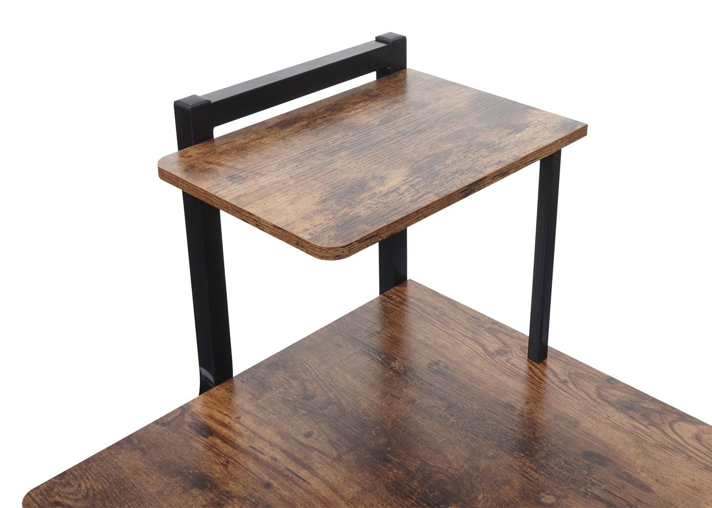 Bureau met legplank MCW-K68, laptoptafel bureau werktafel, MVG-gecertificeerd 100x50cm, metaal MDF ~ bruin