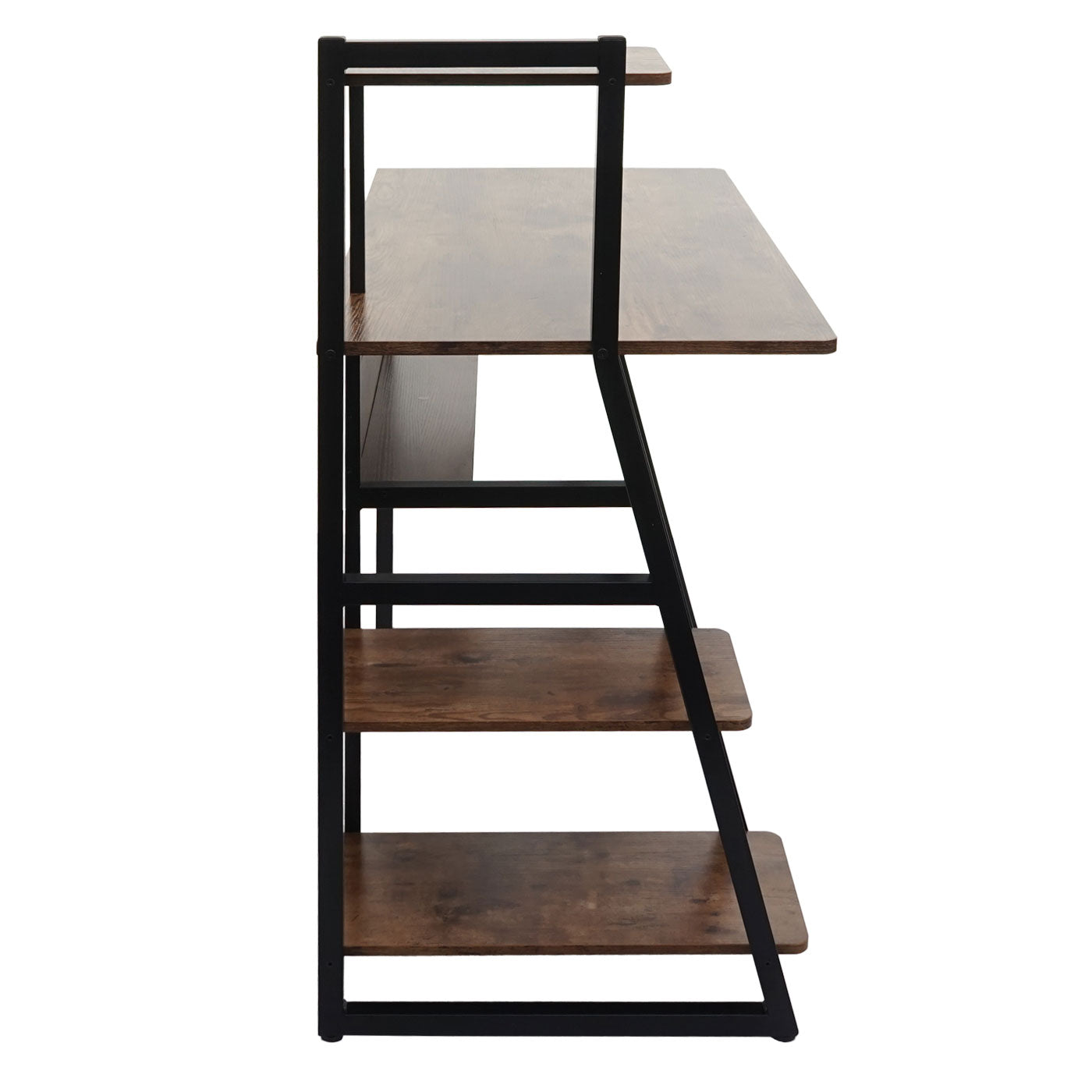 Bureau met legplank MCW-K68, laptoptafel bureau werktafel, MVG-gecertificeerd 100x50cm, metaal MDF ~ bruin