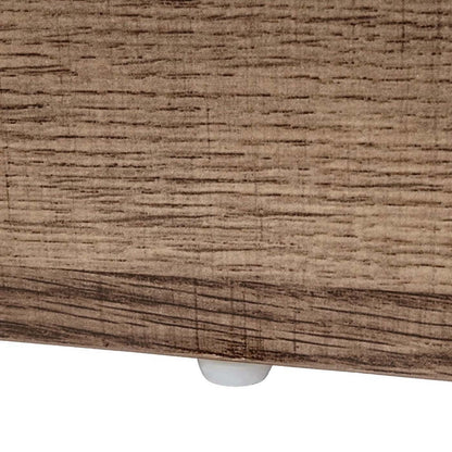 Salontafel MCW-K75, bijzettafel woonkamertafel, schuifdeur 6 opbergvakken, houtlook metaal 44x120x60cm ~ bruin