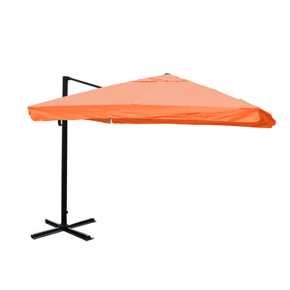 Zweefparasol MCW-A96, parasol, 3x4m (Ø5m) polyester/aluminium 26kg ~ klep, terracotta zonder voet, draaibaar