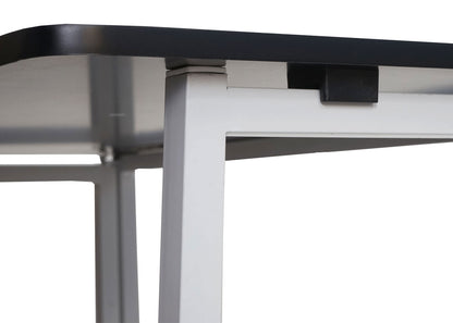 Bureau MCW-K67 inklapbaar, consoletafel klaptafel laptoptafel opbergtafel, 80x45cm, metaal MDF ~ wit zwart