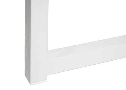 Bureau MCW-K67 inklapbaar, consoletafel klaptafel laptoptafel opbergtafel, 80x45cm, metaal MDF ~ wit zwart
