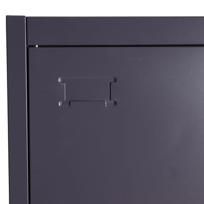 Archiefkast MCW-H17, stalen kast Kantoorkast Kast, 2 deuren afsluitbaar metaal ~ 140x90x40cm donkergrijs