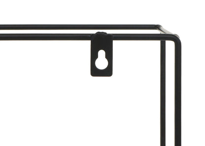 Wandplank MCW-K76, Hangende plank Zwevende plank, 4 planken Metalen massief hout Industrieel 51x40x11cm ~ donkerbruin