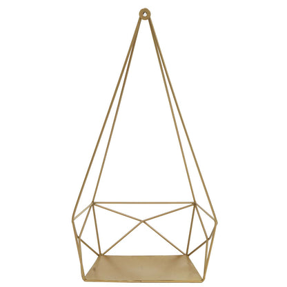 Wandplank MCW-K79, Hangende plank Decoratieve plank Keukenplank Legplank, metaal 44x23x11cm ~ goud