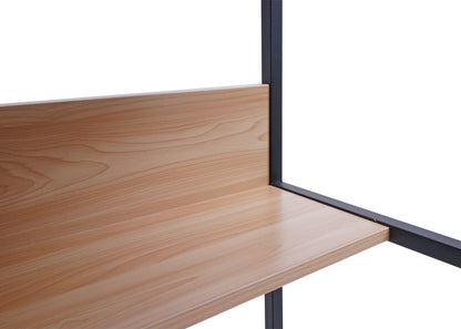 Bureau MCW-K80, bureau computer bureau werkblad, metaal MDF 120x60cm ~ natuur