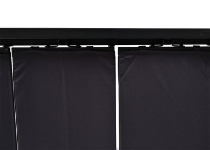 Pergola MCW-L40, tuinrooster paviljoen terrasoverkapping, 8cm aluminium frame doek/textiel, 3x3m antraciet