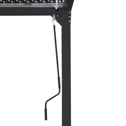 Aluminium pergola MCW-L41, lamellen paviljoen terrasoverkapping, stevig 8cm metalen frame 3x3m ~ antraciet