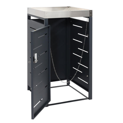 1 Bak deksel MCW-H40b, bak, plantenbak roestvrij staal-metaal combinatie 24kg 110x60x62cm uitbreidbaar