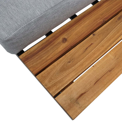 Tuinset MCW-L27, bankstel loungeset, spun poly aluminium acaciahout MVG-gecertificeerd ~ lichtgrijs