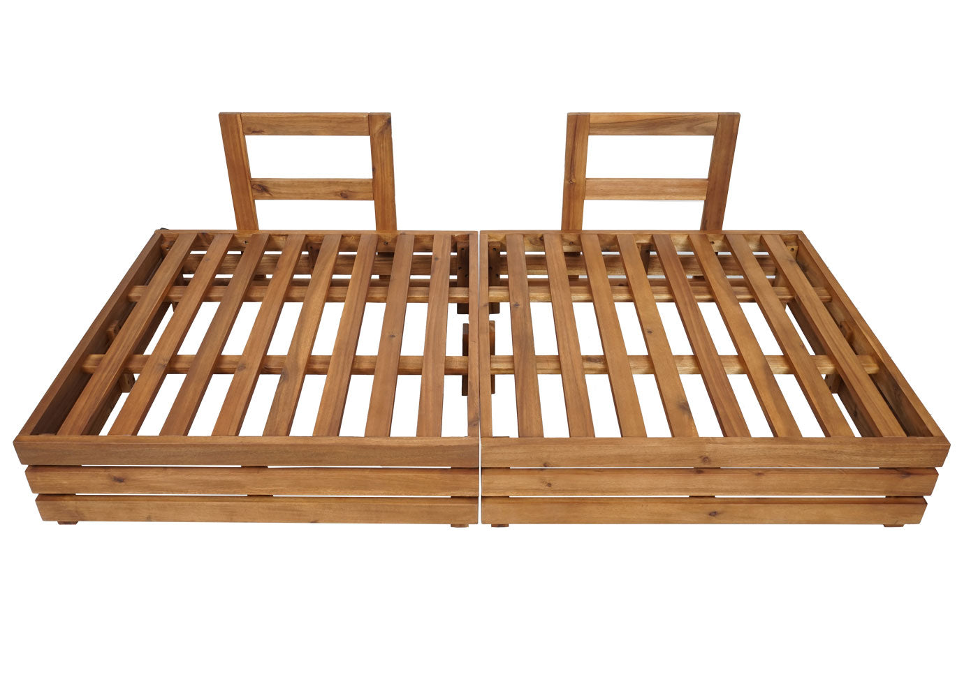 Tuinset MCW-L28, loungeset zitgroep lounge fauteuil bank, gesponnen poly acaciahout MVG ~ bekleding lichtgrijs