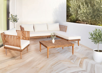 Tuinset MCW-L29, bankstel loungeset, acaciahout MVG-gecertificeerd ~ donkergrijs