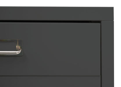 Verrijdbare ladekast MCW-L49, stalen ladekast archiefkast, metaal 75x40x41cm 5 laden ~ donkergrijs