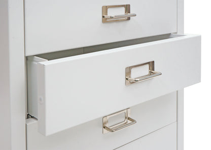 Verrijdbare ladekast MCW-L49, stalen ladekast archiefkast, metaal 75x40x41cm 6 laden ~ wit