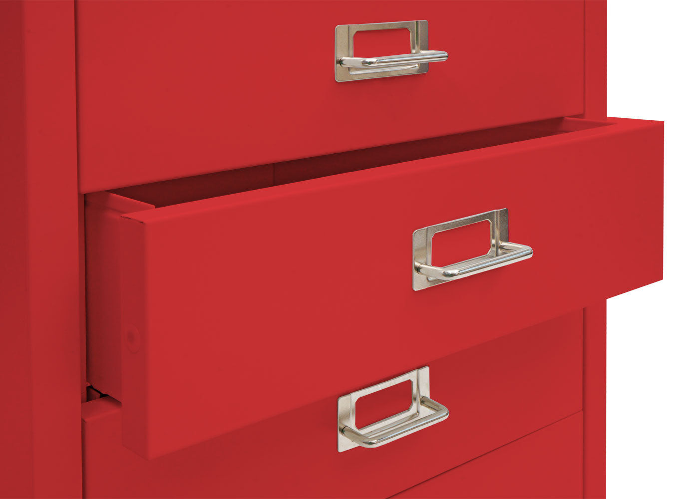 Verrijdbare ladekast MCW-L49, stalen ladekast archiefkast, metaal 115x40x41cm 8 laden ~ rood