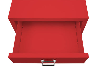 Verrijdbare ladekast MCW-L49, stalen ladekast archiefkast, metaal 115x40x41cm 8 laden ~ rood