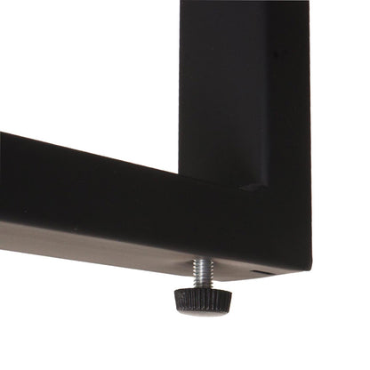 Bijzettafel MCW-L53, salontafel nachtkastje salontafel, metaal 51x50x54cm ~ donker wild eiken