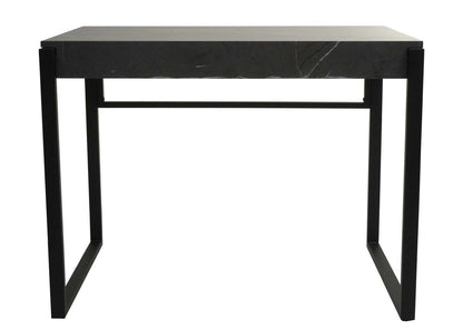 Bureau MCW-L53, bureau computer bureau werktafel, metaal 100x54cm ~ marmer look grijs