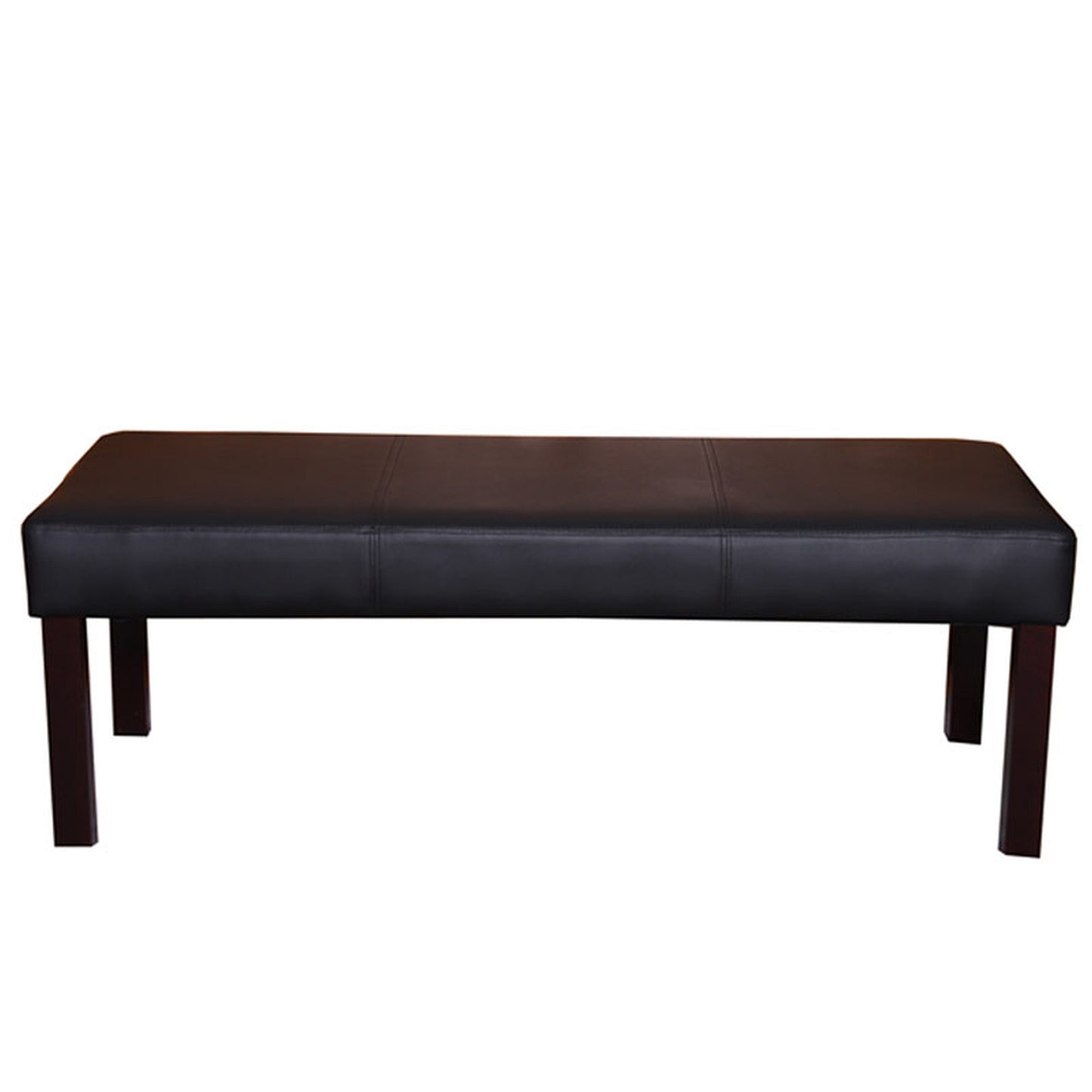 Bank Gestoffeerde bank Bank M37 kunstleer ~ 120x43x49 cm zwart, donkere poten